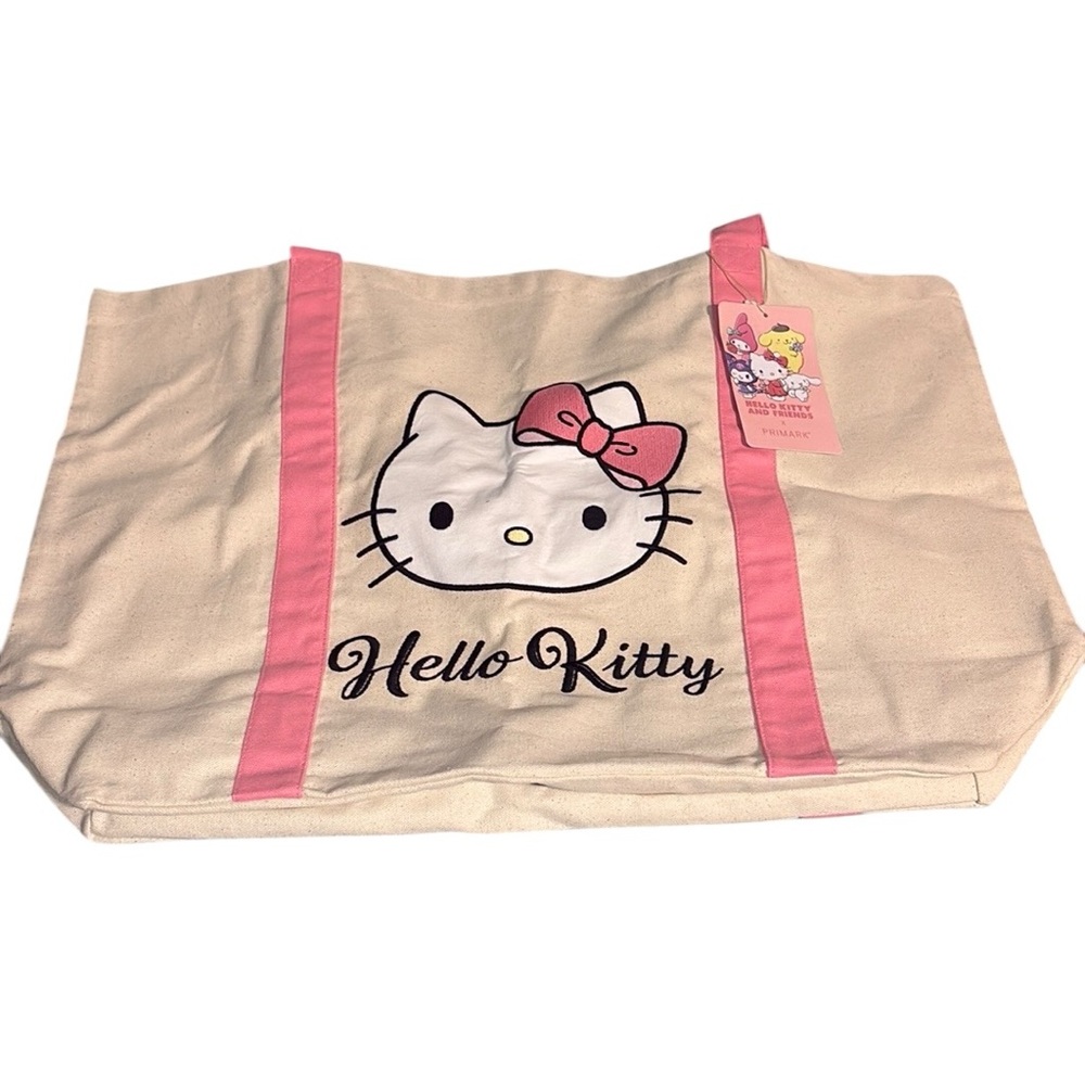 Hello Kitty and Friends x Primark Canvas Tote Bag Pink White Sanrio NEW